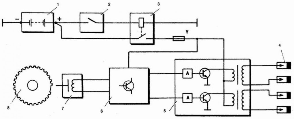 Схема системы зажигания ваз 2114 инжектор 8
